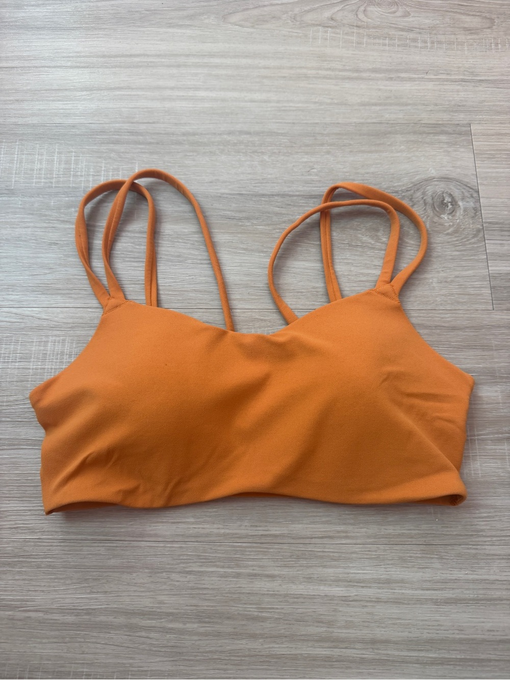Nike Orange Double-Strap Sports Bra